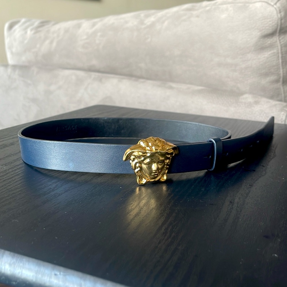 Versace Kid's Medusa Leather Belt
